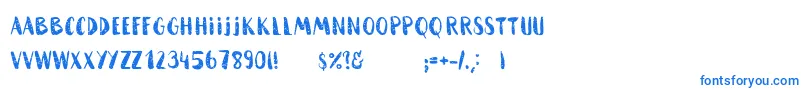 HammockRoughHome-Schriftart – Blaue Schriften auf weißem Hintergrund