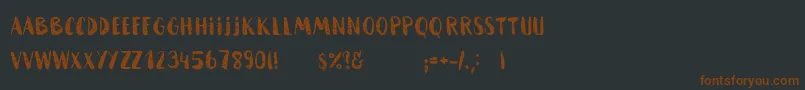 Шрифт HammockRoughHome – коричневые шрифты на чёрном фоне