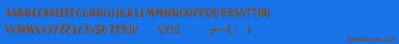HammockRoughHome Font – Brown Fonts on Blue Background