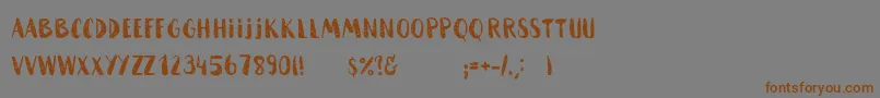 HammockRoughHome Font – Brown Fonts on Gray Background