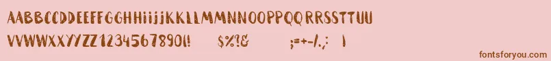 HammockRoughHome-Schriftart – Braune Schriften auf rosa Hintergrund