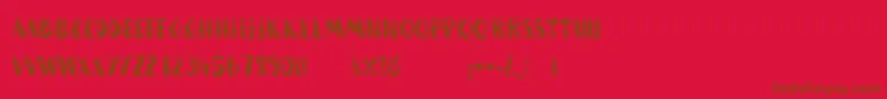 Шрифт HammockRoughHome – коричневые шрифты на красном фоне