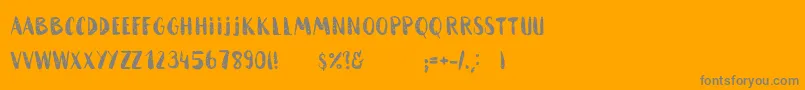 HammockRoughHome Font – Gray Fonts on Orange Background