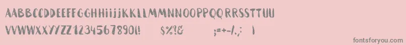 Шрифт HammockRoughHome – серые шрифты на розовом фоне