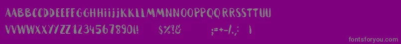 HammockRoughHome Font – Gray Fonts on Purple Background