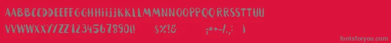 HammockRoughHome-Schriftart – Graue Schriften auf rotem Hintergrund