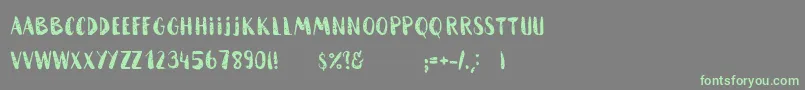 HammockRoughHome-Schriftart – Grüne Schriften auf grauem Hintergrund