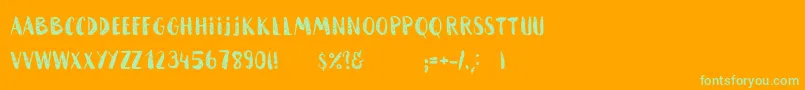 Шрифт HammockRoughHome – зелёные шрифты на оранжевом фоне