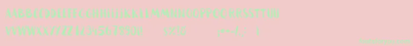 Шрифт HammockRoughHome – зелёные шрифты на розовом фоне