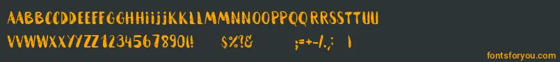 Шрифт HammockRoughHome – оранжевые шрифты на чёрном фоне