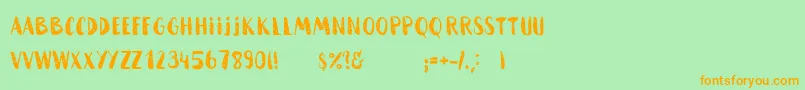 HammockRoughHome Font – Orange Fonts on Green Background