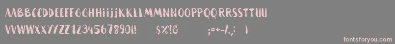 HammockRoughHome Font – Pink Fonts on Gray Background