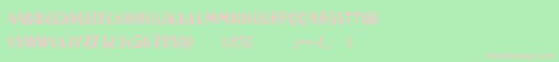HammockRoughHome Font – Pink Fonts on Green Background