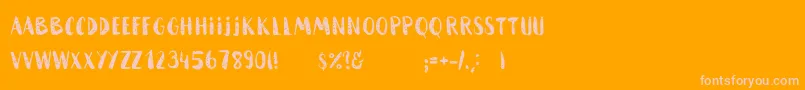 HammockRoughHome Font – Pink Fonts on Orange Background
