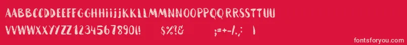 HammockRoughHome Font – Pink Fonts on Red Background