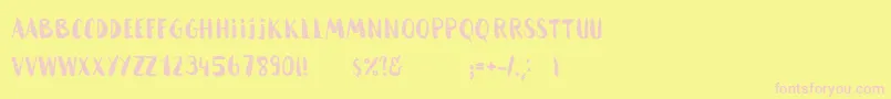 HammockRoughHome Font – Pink Fonts on Yellow Background