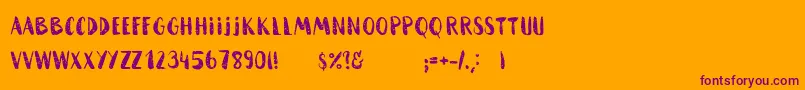 HammockRoughHome-Schriftart – Violette Schriften auf orangefarbenem Hintergrund