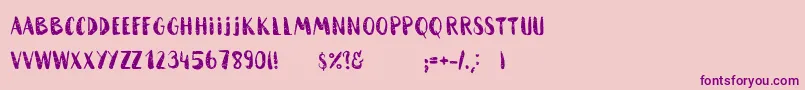 HammockRoughHome-Schriftart – Violette Schriften auf rosa Hintergrund