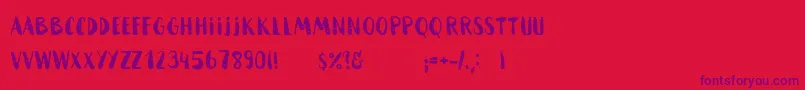 HammockRoughHome-Schriftart – Violette Schriften auf rotem Hintergrund