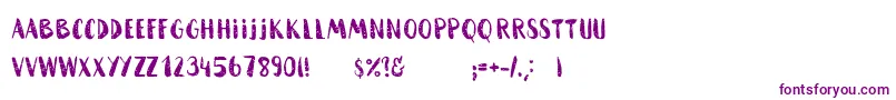 Шрифт HammockRoughHome – фиолетовые шрифты на белом фоне