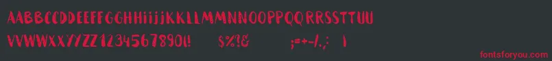 Шрифт HammockRoughHome – красные шрифты на чёрном фоне