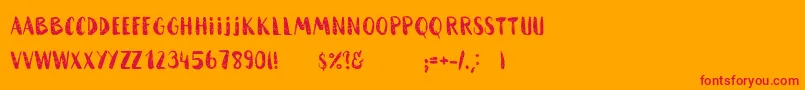 HammockRoughHome Font – Red Fonts on Orange Background