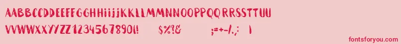 Шрифт HammockRoughHome – красные шрифты на розовом фоне