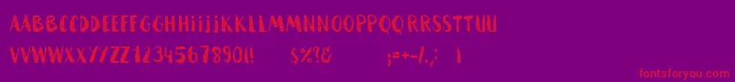 HammockRoughHome Font – Red Fonts on Purple Background
