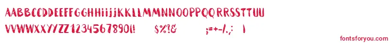HammockRoughHome-Schriftart – Rote Schriften auf weißem Hintergrund