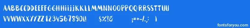 Шрифт HammockRoughHome – белые шрифты на синем фоне