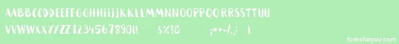 HammockRoughHome Font – White Fonts on Green Background
