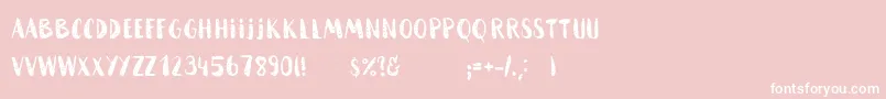 Шрифт HammockRoughHome – белые шрифты на розовом фоне