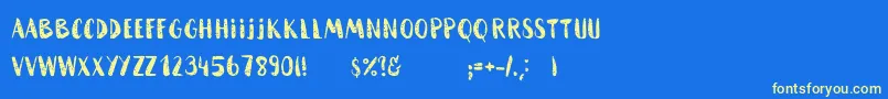 HammockRoughHome Font – Yellow Fonts on Blue Background