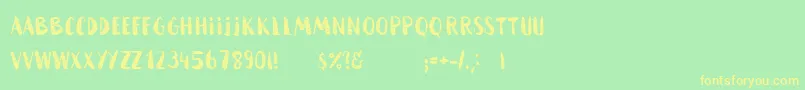 HammockRoughHome Font – Yellow Fonts on Green Background