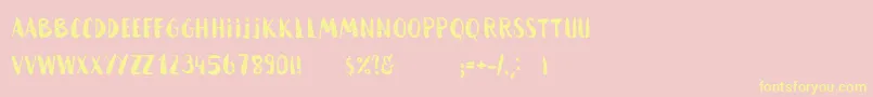 Шрифт HammockRoughHome – жёлтые шрифты на розовом фоне