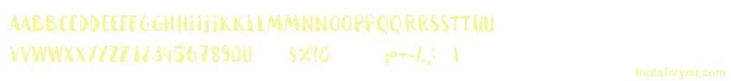 HammockRoughHome Font – Yellow Fonts on White Background