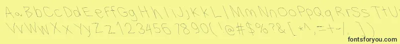 Шрифт Filamentthreetwo – чёрные шрифты на жёлтом фоне