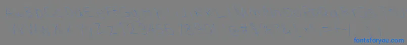 Filamentthreetwo-Schriftart – Blaue Schriften auf grauem Hintergrund