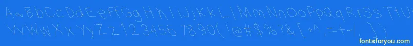 Шрифт Filamentthreetwo – жёлтые шрифты на синем фоне