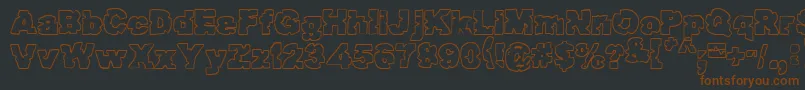 Шрифт Raptor ffy – коричневые шрифты на чёрном фоне