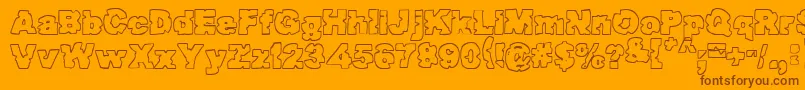 Raptor ffy Font – Brown Fonts on Orange Background