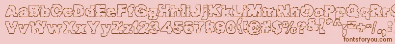 Raptor ffy Font – Brown Fonts on Pink Background