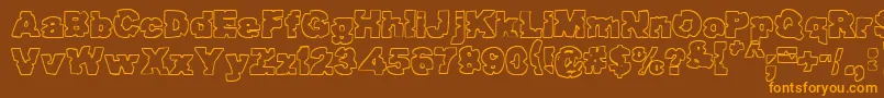 Raptor ffy Font – Orange Fonts on Brown Background