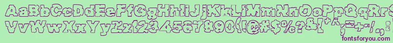 Raptor ffy Font – Purple Fonts on Green Background