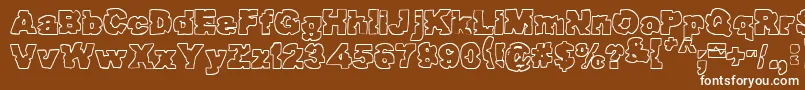 Raptor ffy Font – White Fonts on Brown Background