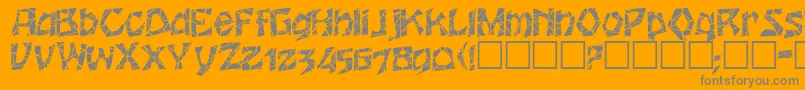 Saiba mais sobre a fonte FzJazzy12Cracked Fonte FzJazzy12Cracked – fontes cinzas em um fundo laranja