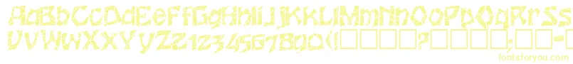 FzJazzy12Cracked Font – Yellow Fonts on White Background