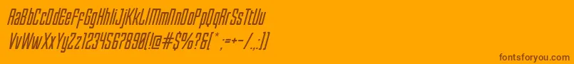 EnfaticaOblique Font – Brown Fonts on Orange Background
