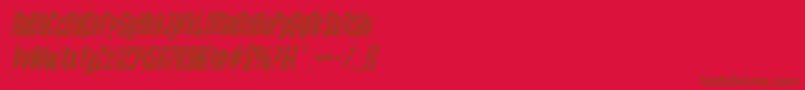 EnfaticaOblique Font – Brown Fonts on Red Background