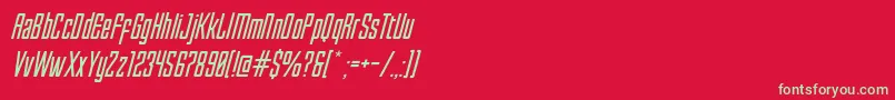 EnfaticaOblique Font – Green Fonts on Red Background